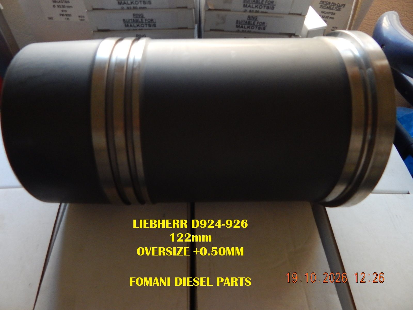 Cylinder Liner Ø122 — D924 / D926 +0.50mm