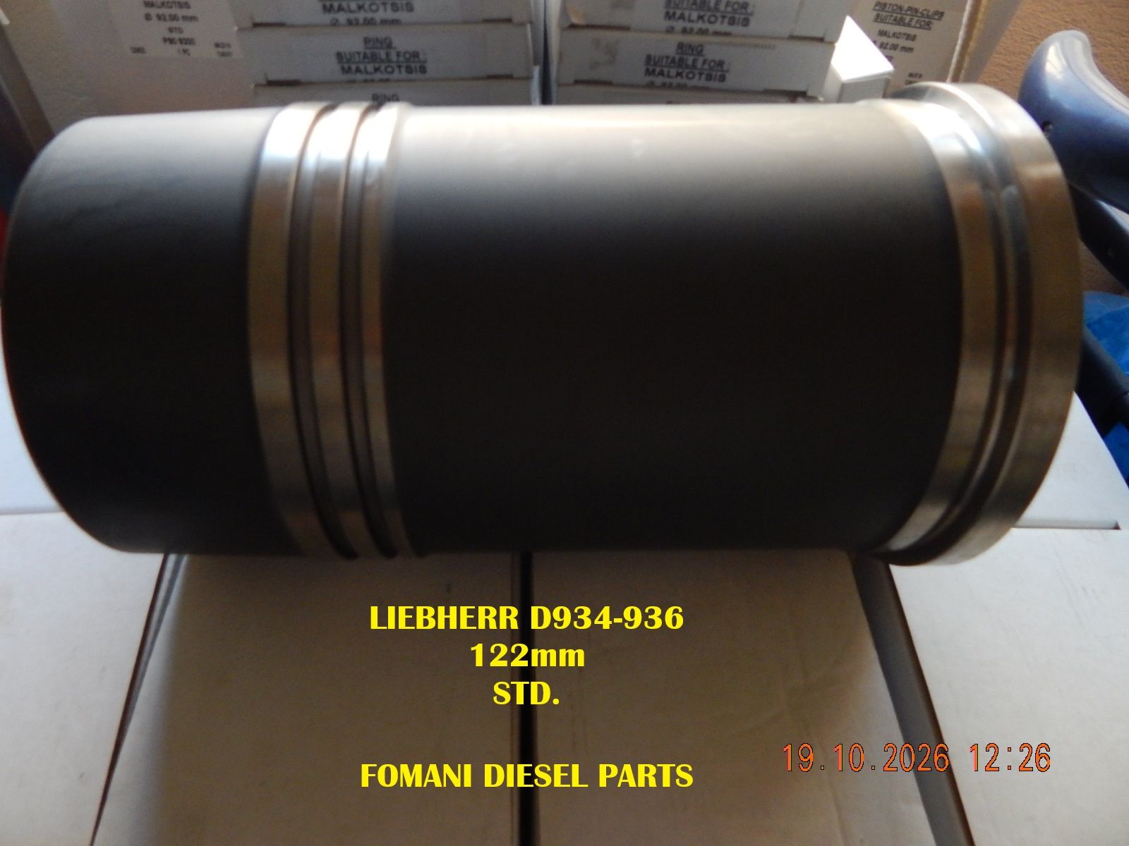 Cylinder Liner Ø122 — D934 / D936 STD