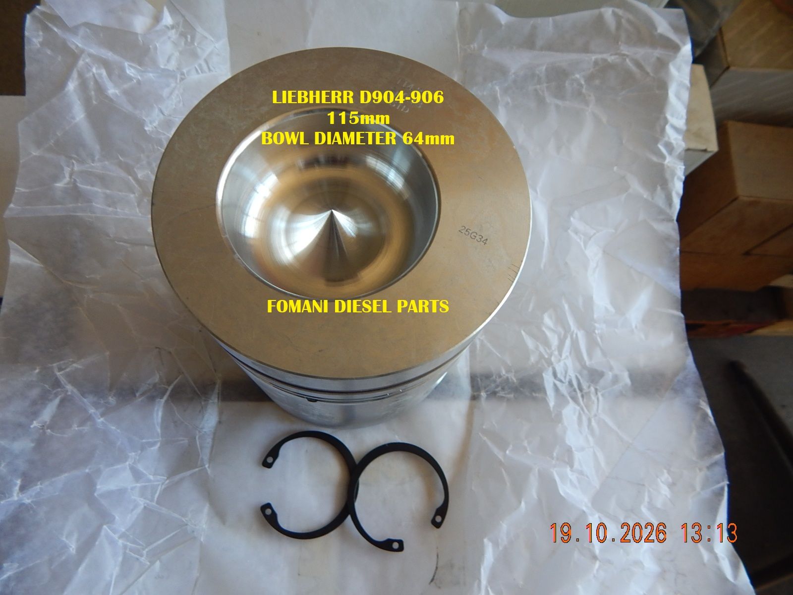 Piston Ø115 — D904 / D906 (64mm bowl)