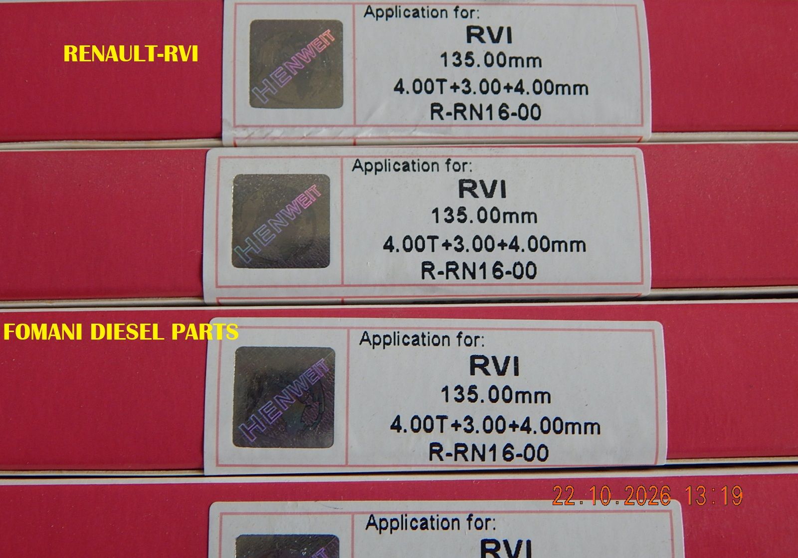 Piston Rings Ø135 — RVI