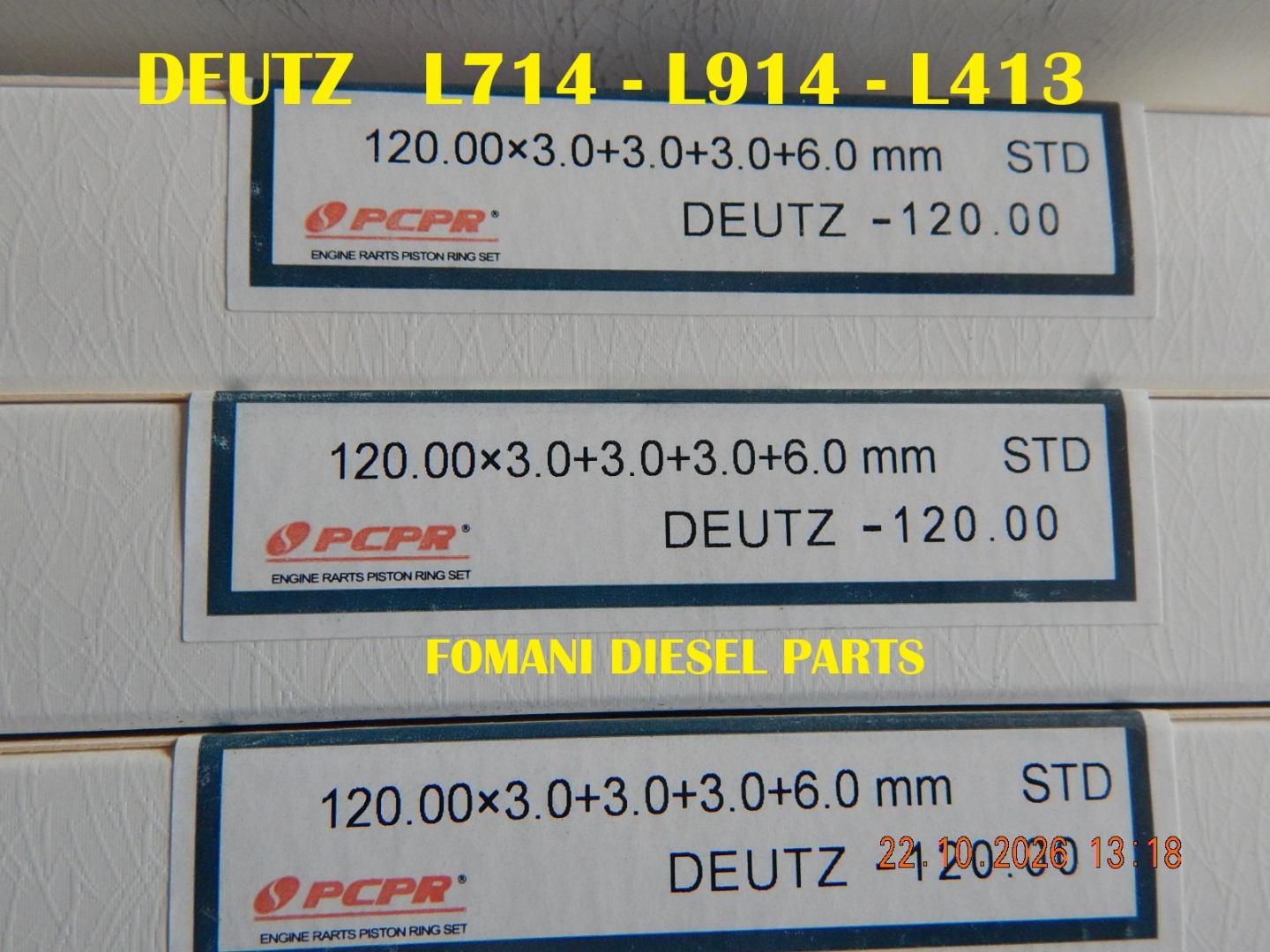 Piston Rings Ø120 — L714 / L914 / L413